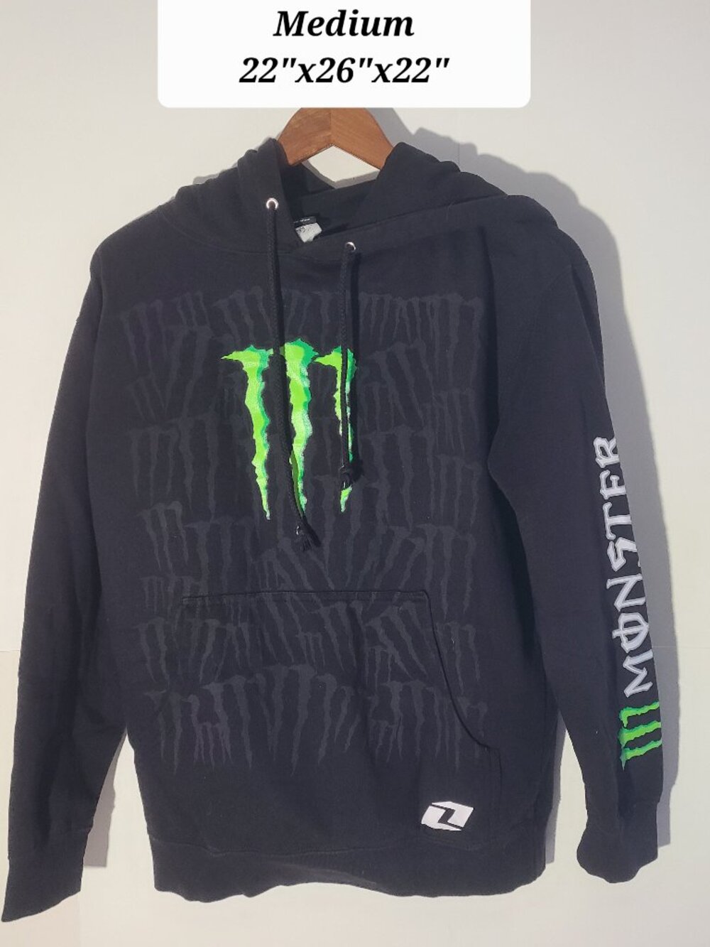 Monster Energy One Industries Black Pullover Medium Hoodie